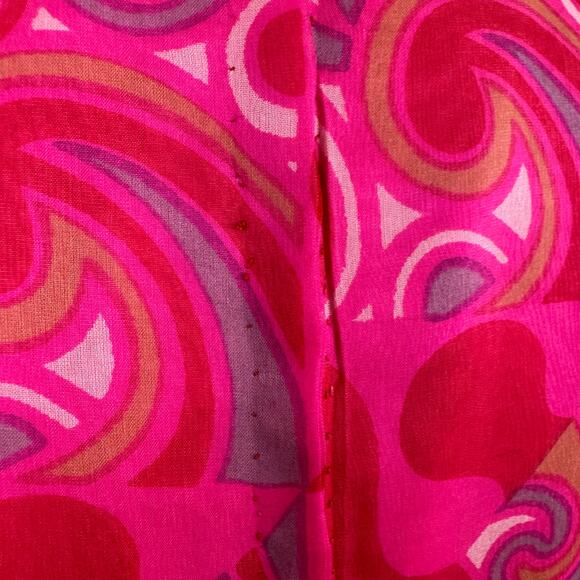 VTG 1960's Printed Chiffon Gown - Picture 9 of 10